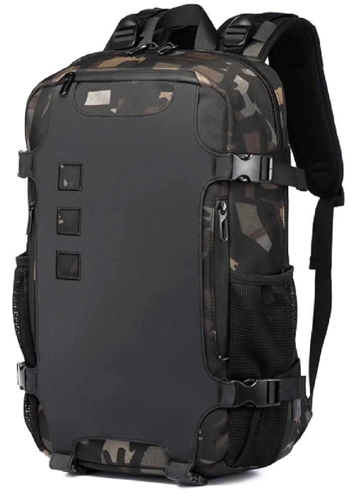 Hallelujah レザー リュック ビジネス メンズ ブラック 黒 メンズリュック 通勤に最適な防水仕様のレザーバッグ Hallelujah